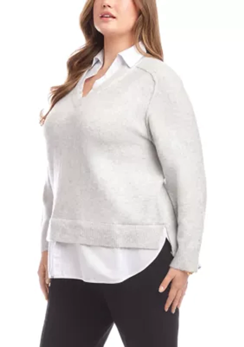 Plus Layered Sweater