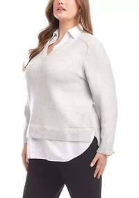 Plus Layered Sweater