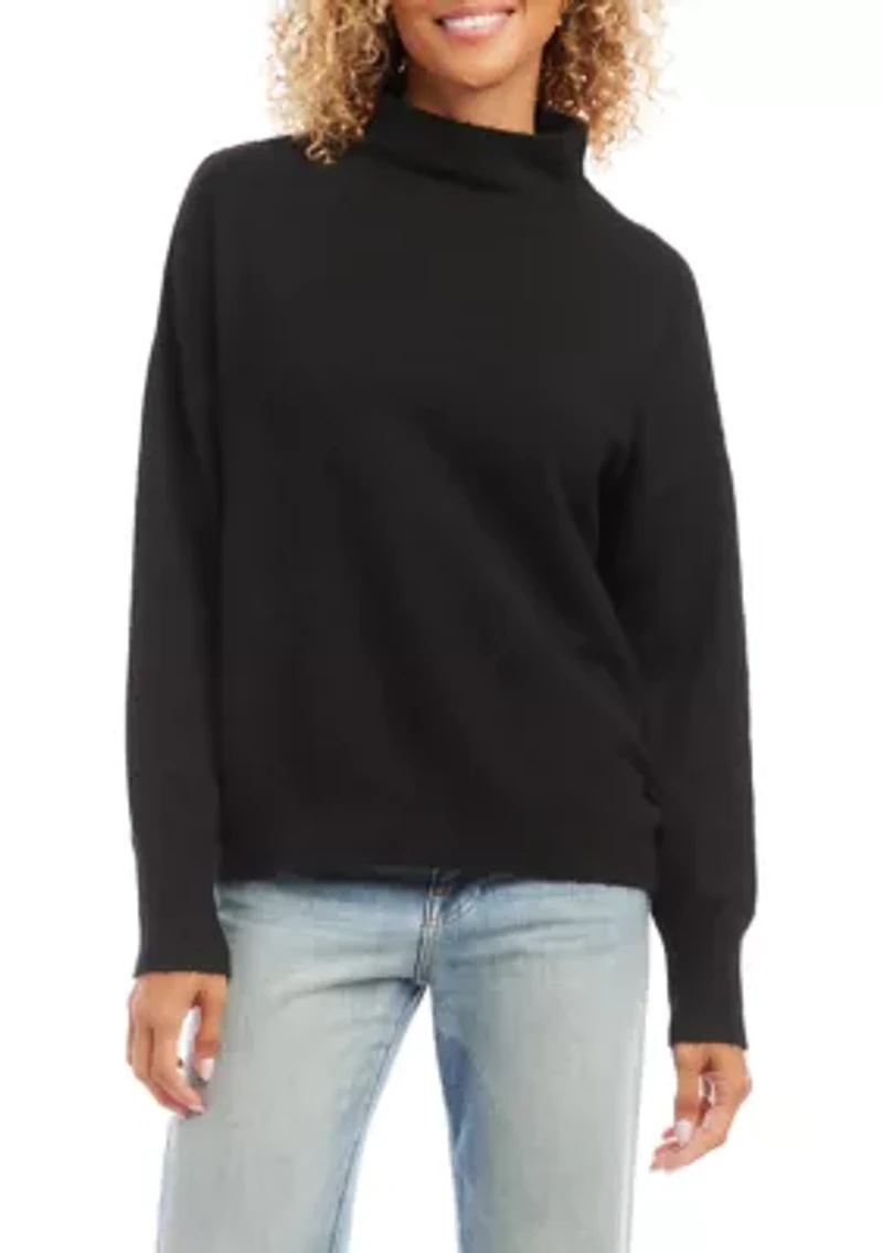 Petite Mock Neck Sweater