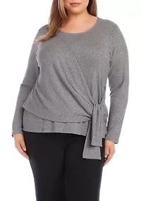 Plus Drape Front Top
