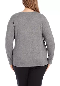 Plus Drape Front Top