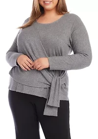 Plus Drape Front Top