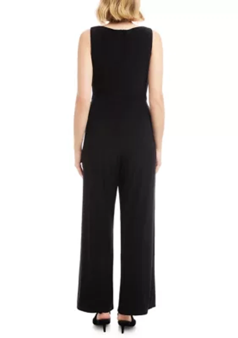 Women's Camila Travel Jersey Sleeveless Cowl Neck Jumpsuit