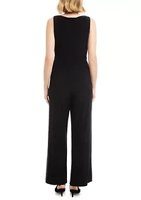 Women's Camila Travel Jersey Sleeveless Cowl Neck Jumpsuit