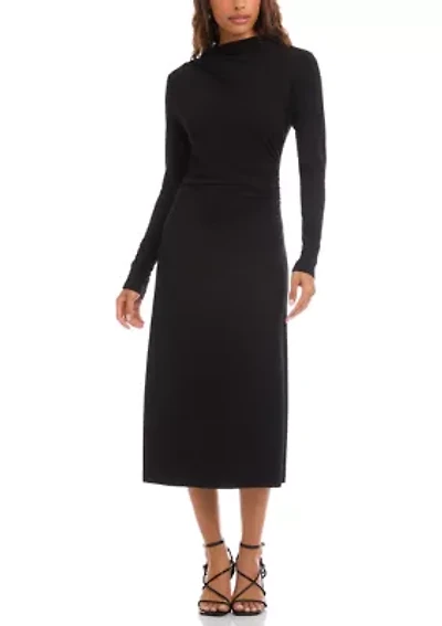 Women's Elise Long Sleeve Side-Shirred Dress
