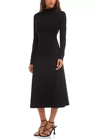 Women's Elise Long Sleeve Side-Shirred Dress