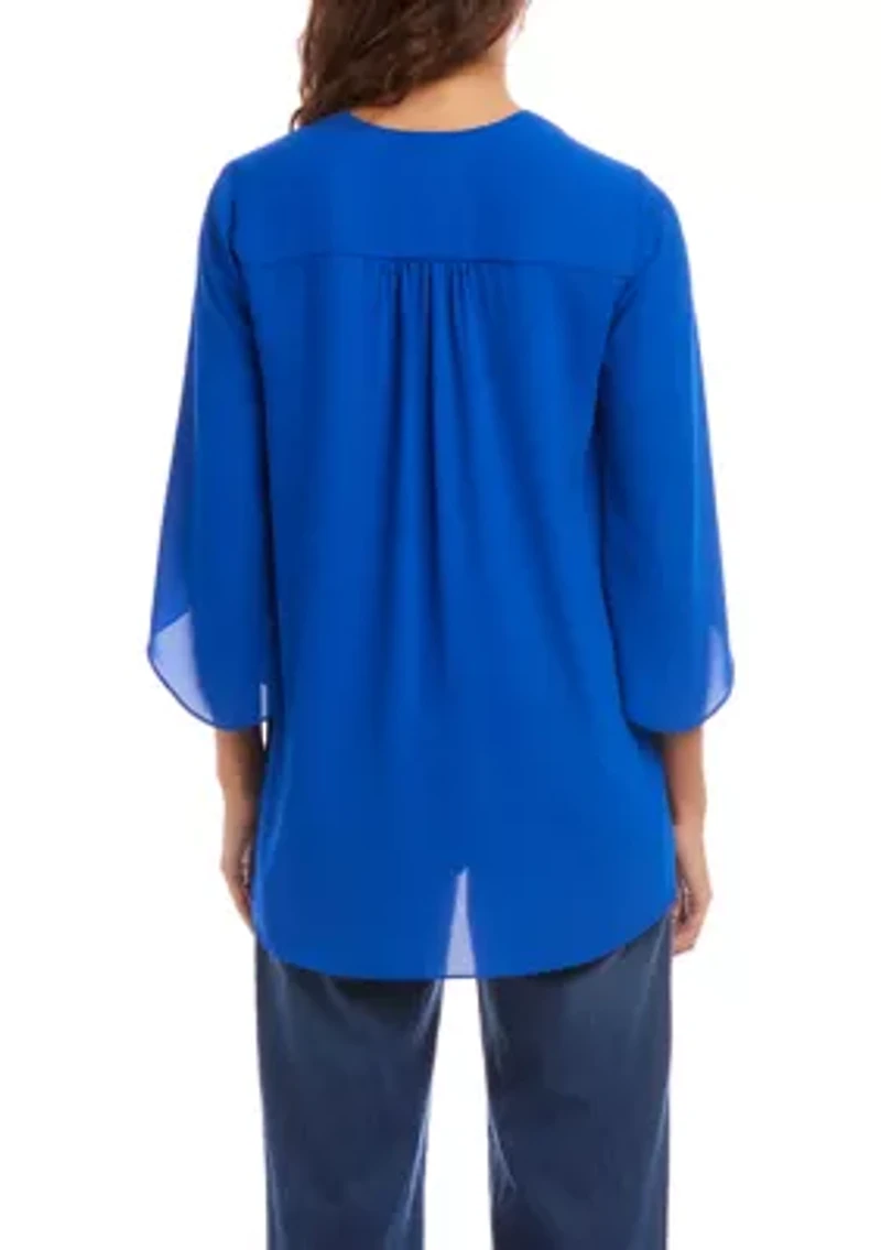 Petite Bracelet Sleeve Asymmetric Top