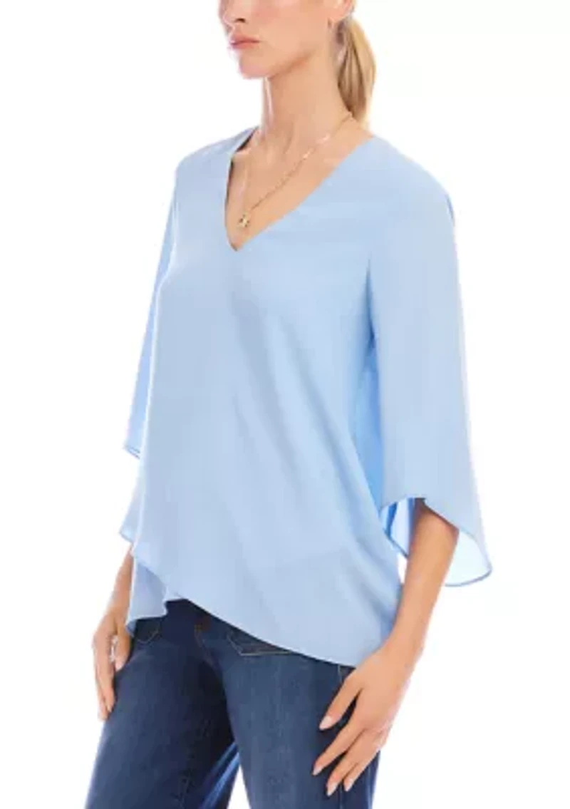 Petite Bracelet Sleeve Asymmetric Top
