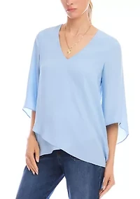 Women's Bracelet Sleeve Asymmetric Top