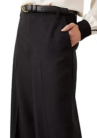 Women's Rhinestone Embellished Wide Leg Trousers