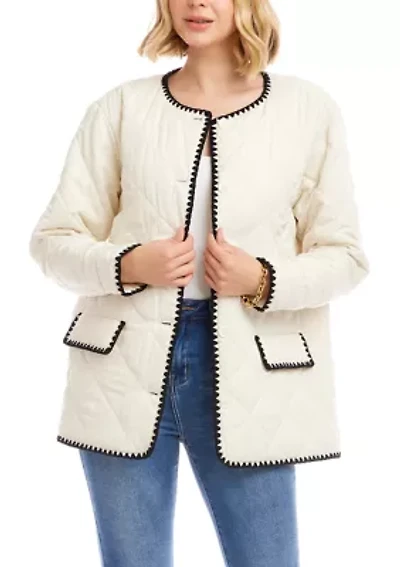 Petite Edge Stitch Quilted Jacket