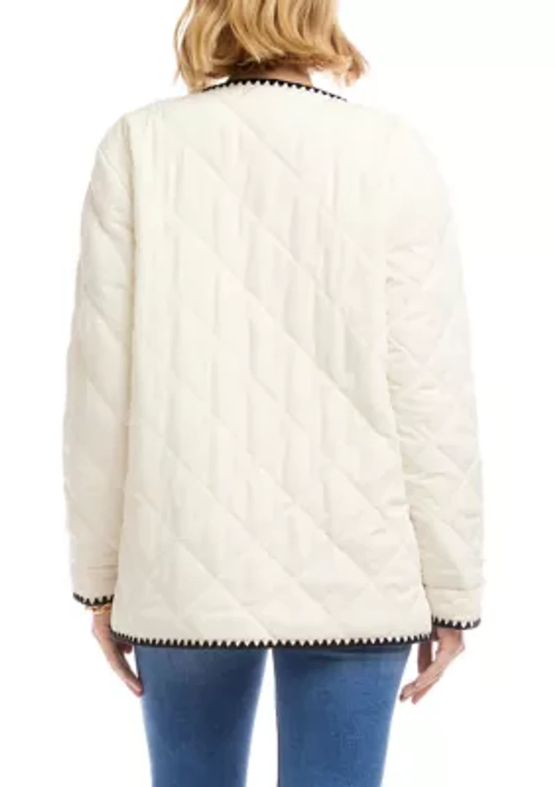 Petite Edge Stitch Quilted Jacket