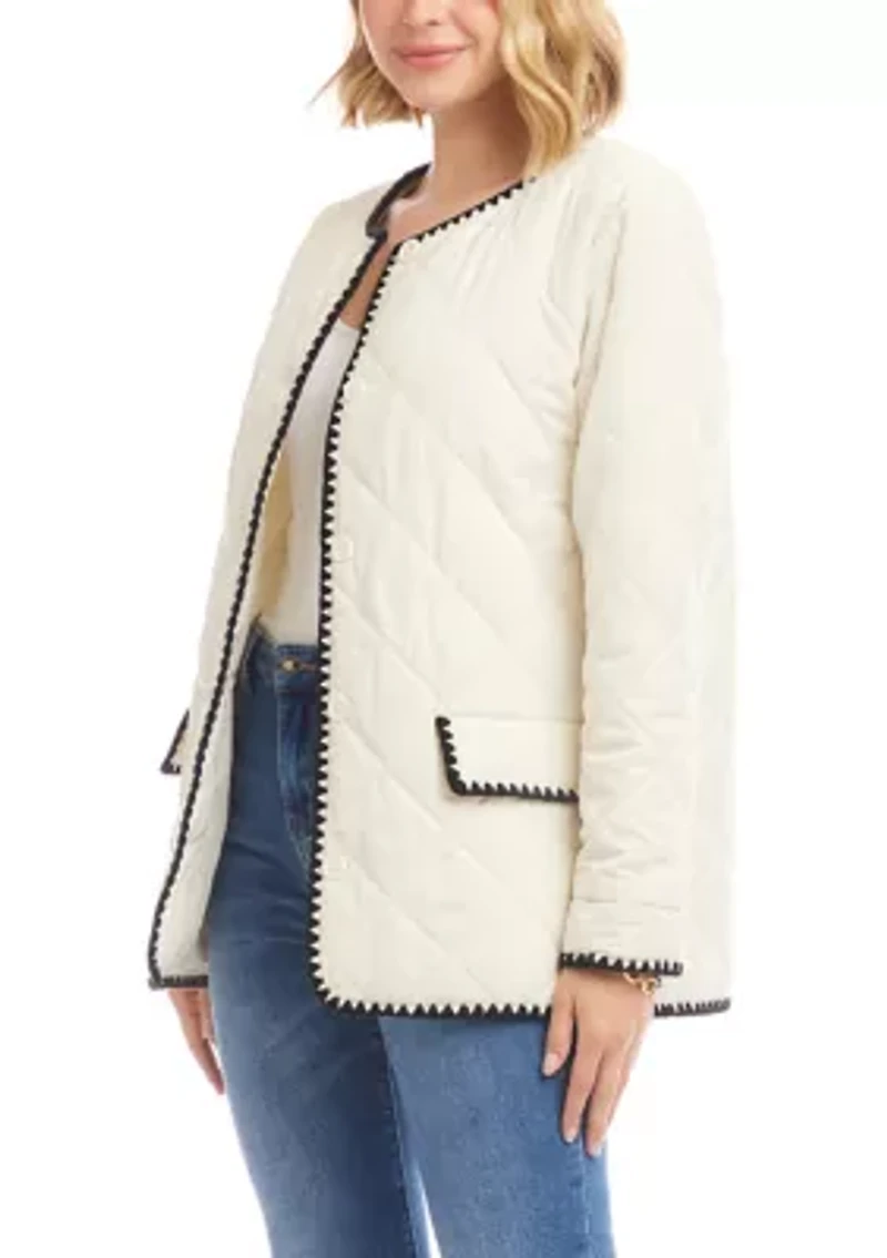 Petite Edge Stitch Quilted Jacket