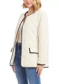 Petite Edge Stitch Quilted Jacket