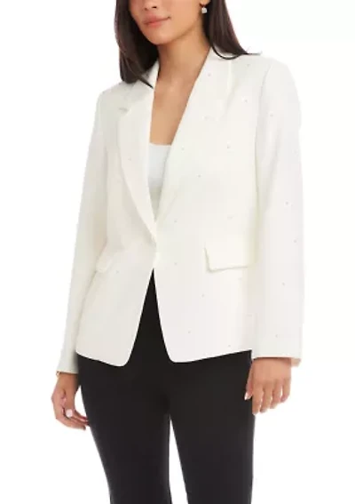 Women's Pearl Embellished Blazer