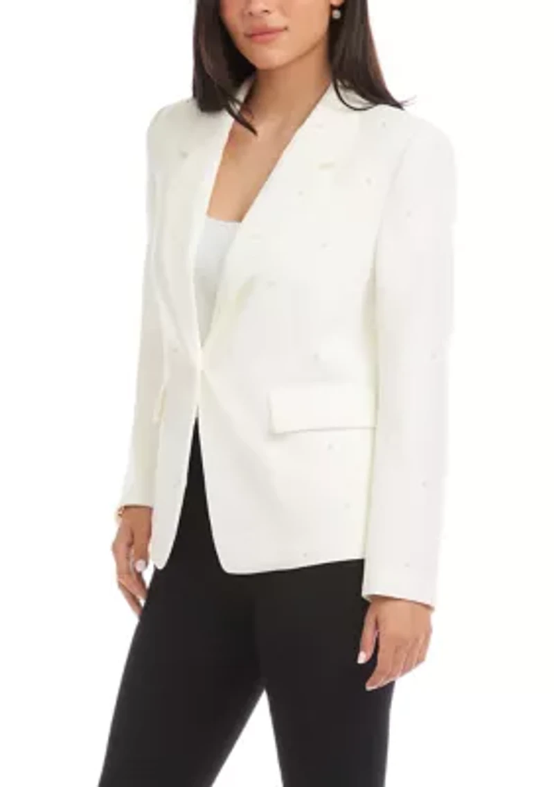 Women's Pearl Embellished Blazer