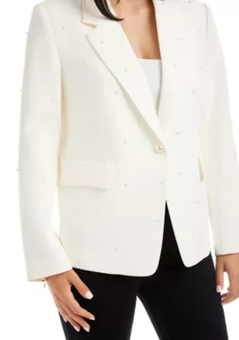Women's Pearl Embellished Blazer
