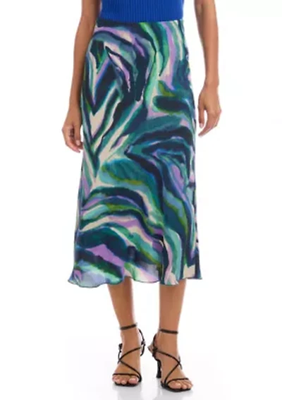 Women's Bias Cut Midi Skirt