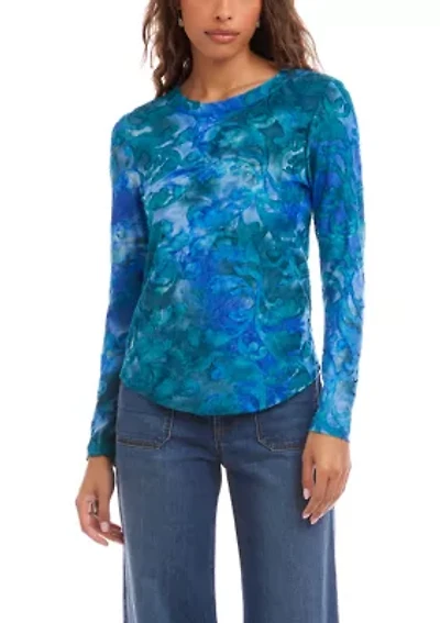 Women's Long Sleeve Burnout Top