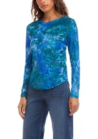 Women's Long Sleeve Burnout Top