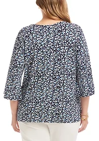 Plus Flare Sleeve Pick-Up Top
