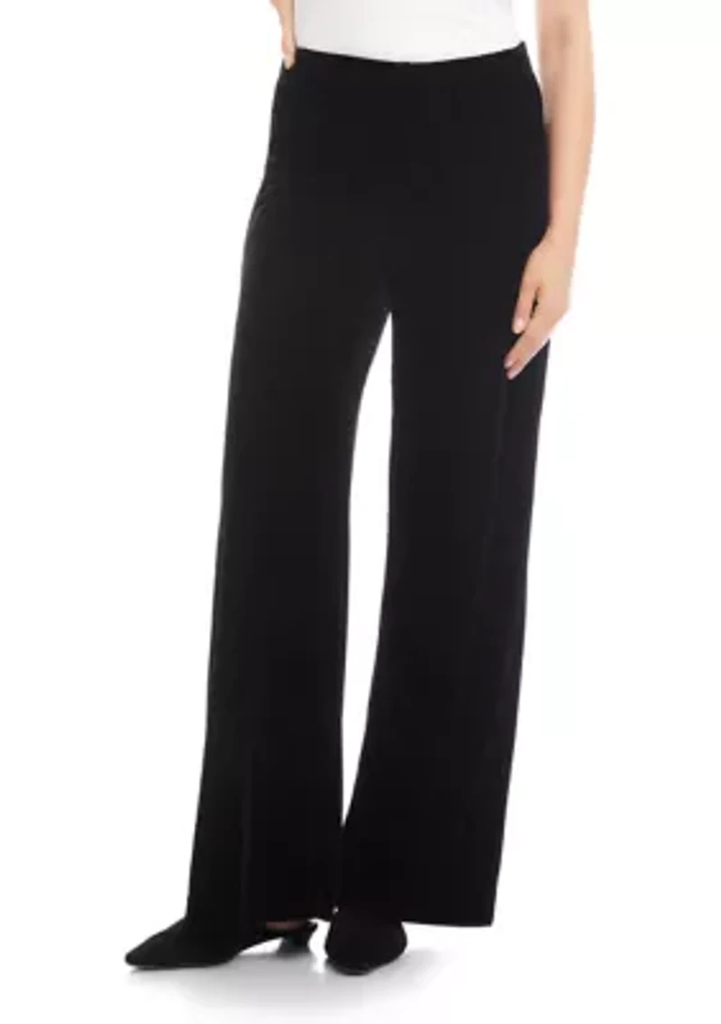 Women's Velvet Wide Leg Pants