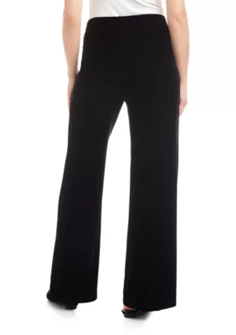 Women's Velvet Wide Leg Pants