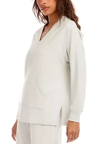 Women's V-Neck Kangaroo Pocket Sweatshirt