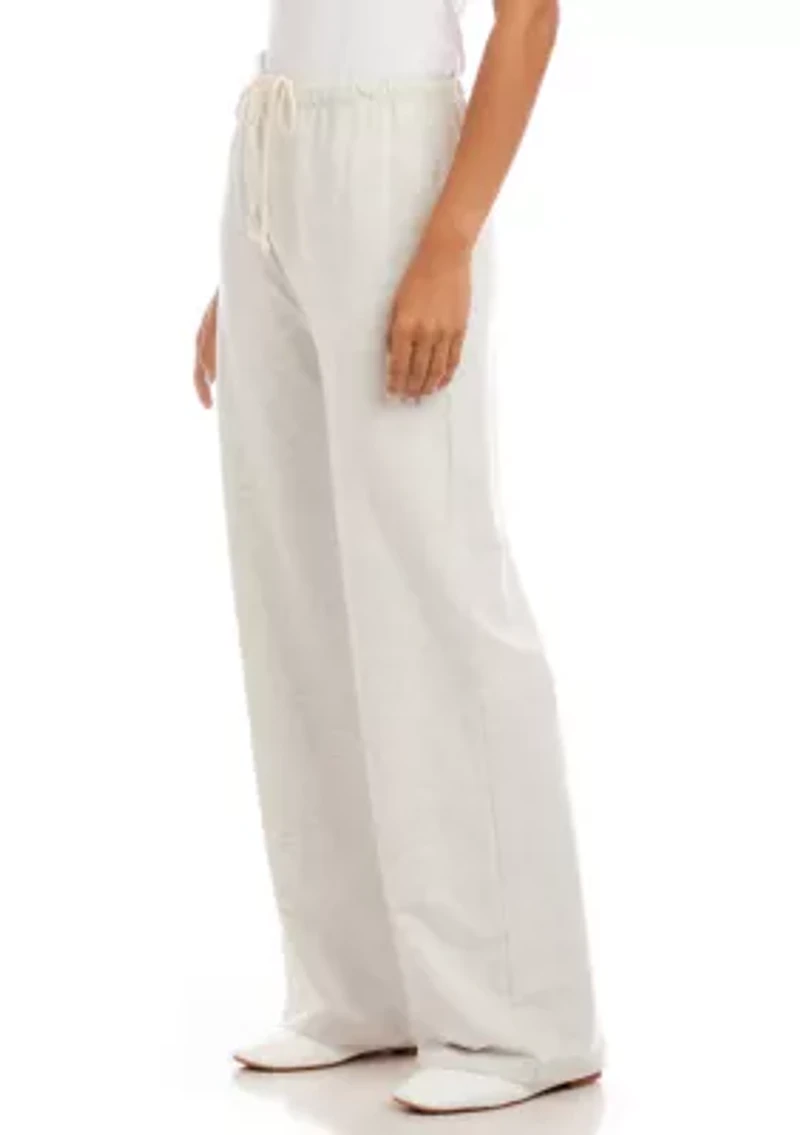 Petite Drawstring Wide-Leg Sweatpants