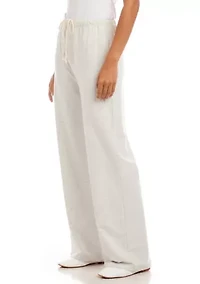 Petite Drawstring Wide-Leg Sweatpants