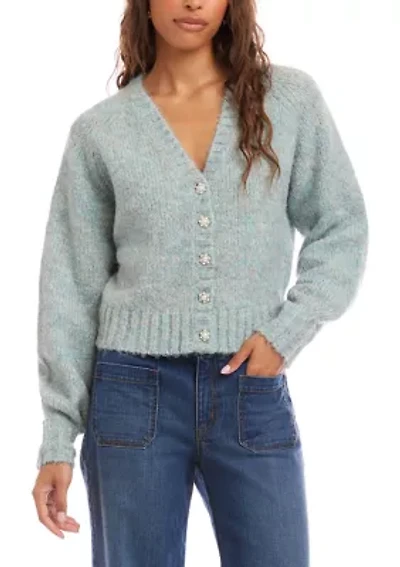 Pearl Button Cardigan Sweater