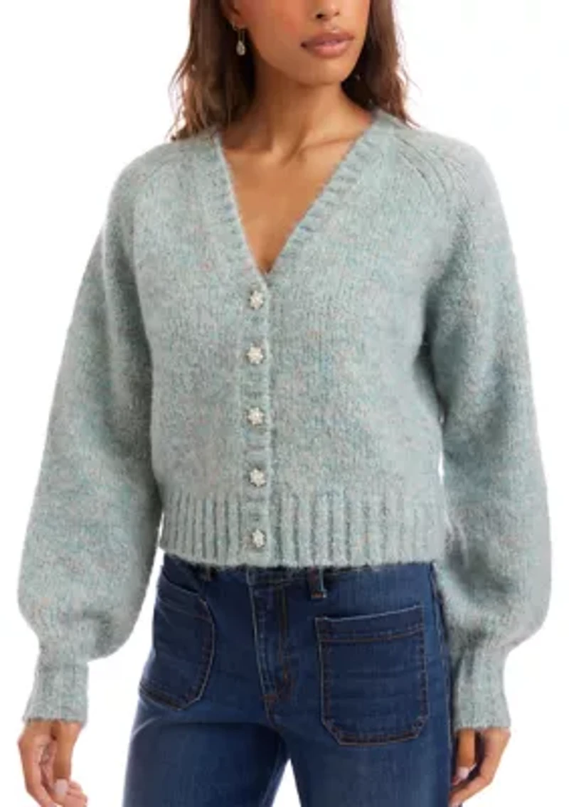 Pearl Button Cardigan Sweater