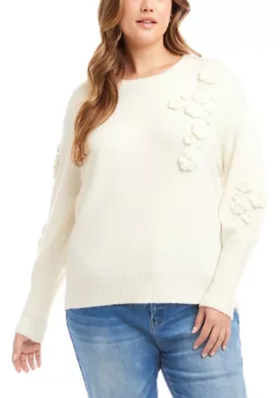 Plus Hand Embroidered Sweater