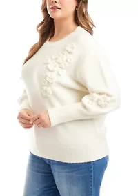 Plus Hand Embroidered Sweater