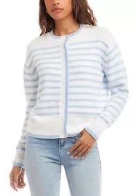 Women's Striped Cardigan Sweater