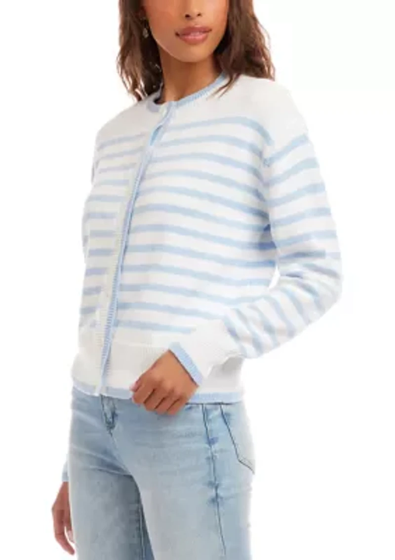 Women's Striped Cardigan Sweater