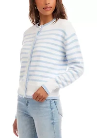 Women's Striped Cardigan Sweater