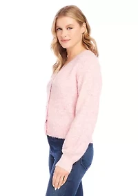 Petite Pearl Button Cardigan Sweater