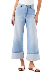 Women's Cuffed Cropped Jeans