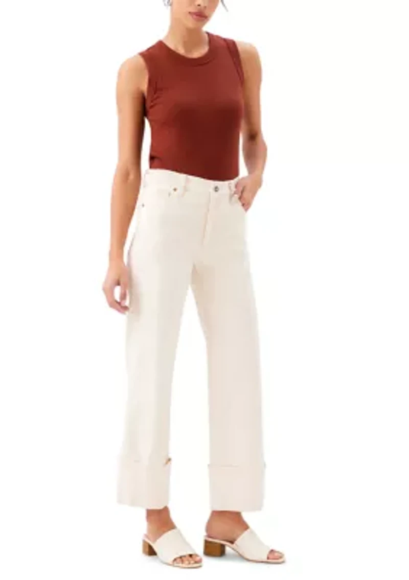Women's Cuffed Cropped Jeans