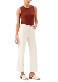 Women's Cuffed Cropped Jeans