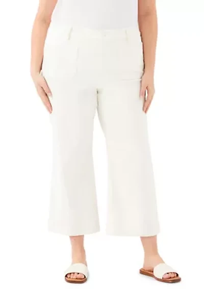 Plus Lauren Patch Pocket Cropped Pants