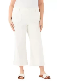 Plus Lauren Patch Pocket Cropped Pants