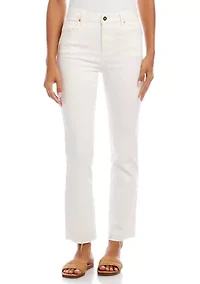 Women's Raw Hem Straight Jeans