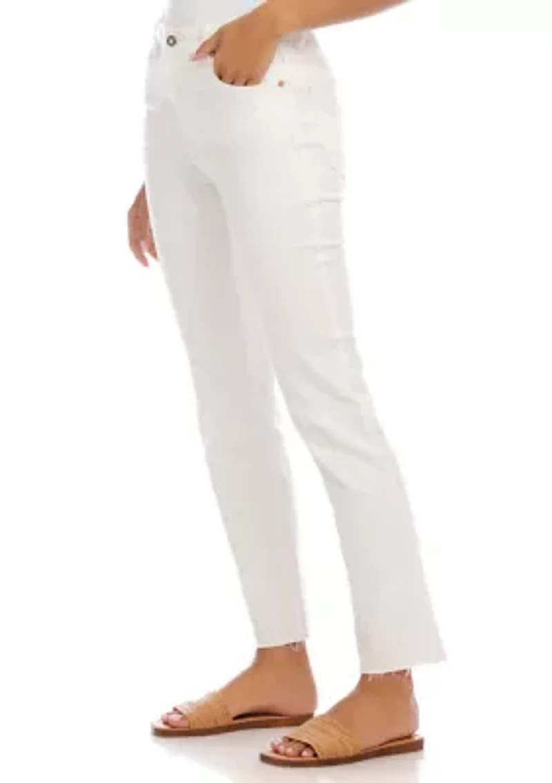 Women's Raw Hem Straight Jeans