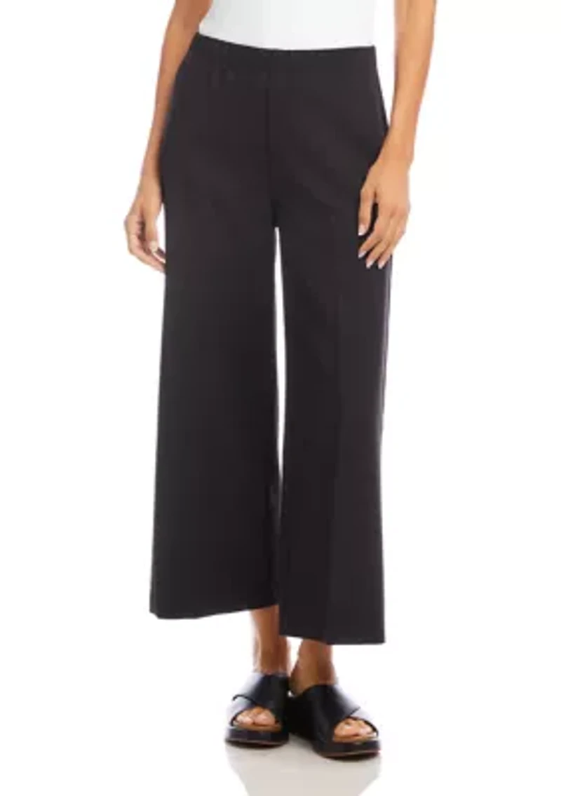 Petite Cropped Wide Leg Pants