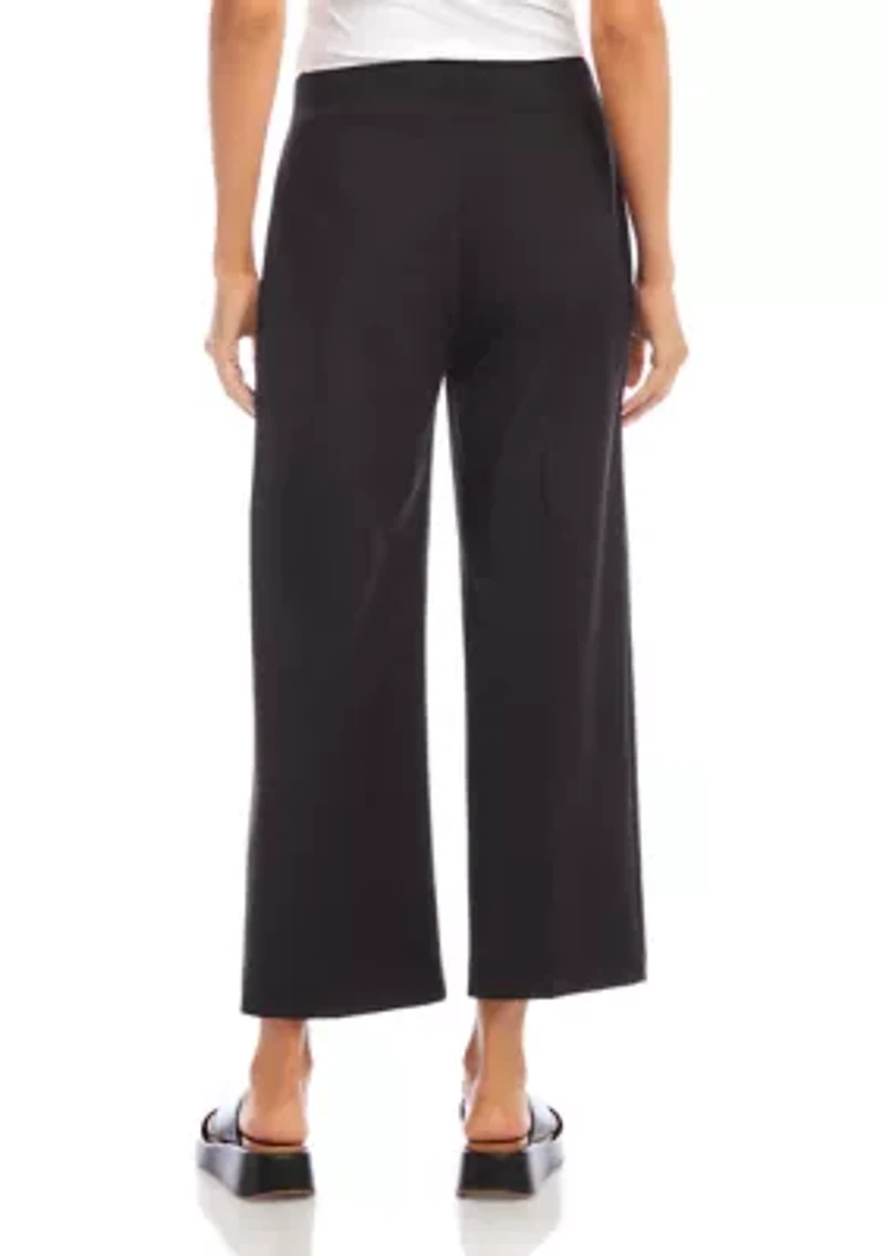 Petite Cropped Wide Leg Pants