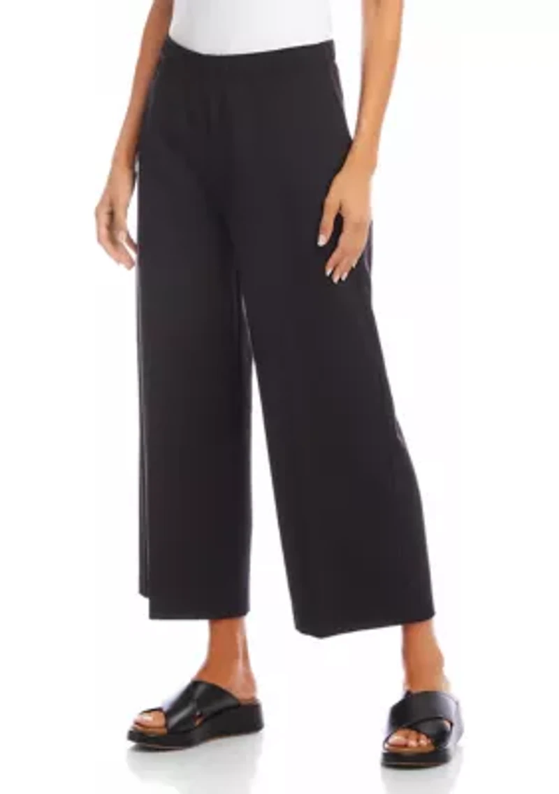 Petite Cropped Wide Leg Pants
