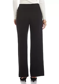 Petite Travel Jersey Wide-Leg Pants