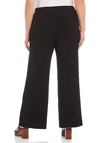 Plus Travel Jersey Wide-Leg Pants